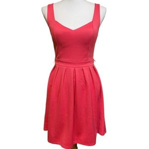 NWT Candies Coral Fit and Flare Dress.  Size S